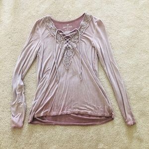 Muted Pink American Eagle Top